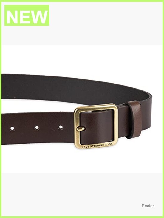 Women\'s Casual Leather Belt with Square Buckle